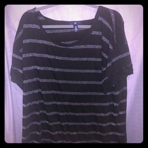Black and silver striped shirt